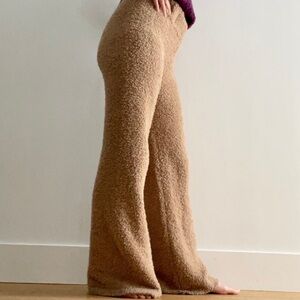 NWT YOUNG  FABULOUS & BROKE FUZZY TEDDY TAN PANTS - S
